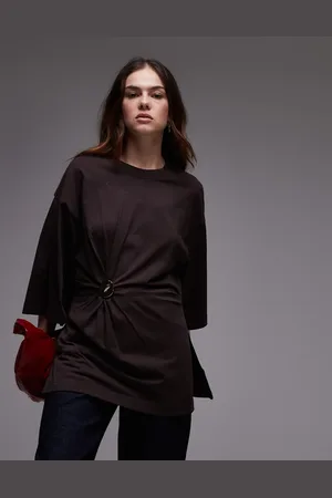 & OTHER STORIES Og oversized jerseytop med asymmetrisk og guldfarvet hægtelåsdetalje