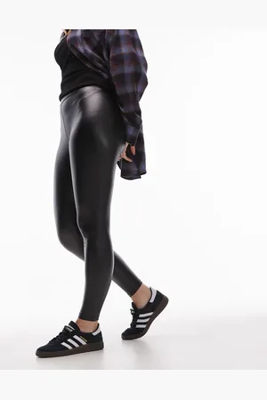 Topshop Hourglass - Sorte leggings i imiteret læder