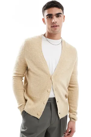 New Look Beige cardigan i bouclé-Neutral