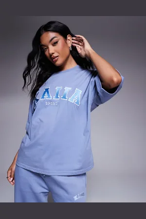 Kaiia Sport - Lyseblå T-shirt med broderet logo - Del af sæt
