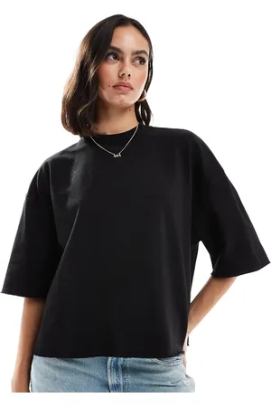 ASOS Sweatshirt med korte ærmer og rå kanter