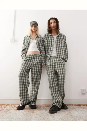 Reclaimed Unisex - Bukser med vide ben og - Del af sæt-Multifarvet