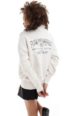 Ralph Lauren Cremehvid rugby-polo med klassisk logo
