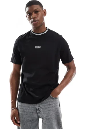Barbour T-shirt med logo og kantstriber