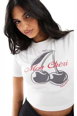 Kaiia Baby-T-shirt med kirsebærprint