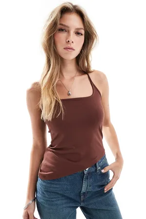 ASOS Top med halterneck og asymmetrisk snit