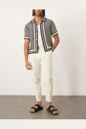 ASOS Hvide elegante tapered chinos i bomuld