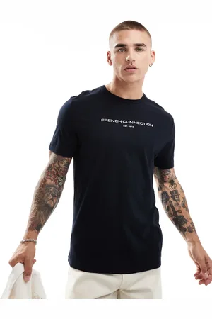 French Connection French Connection - Marineblå T-shirt med logo