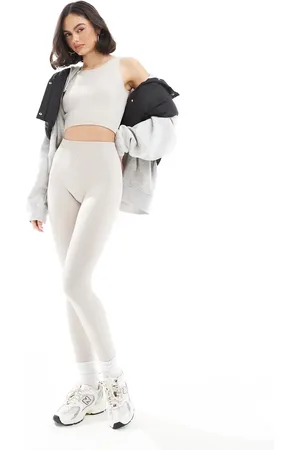 ONLY Beige og sømløse leggings - Del af sæt-Neutral