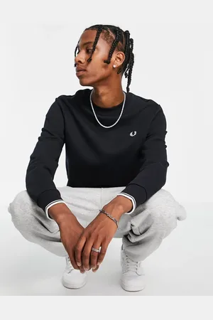 Fred Perry Sweatshirt med rund hals fra
