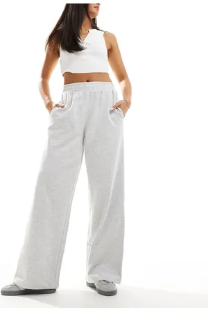 Miss Selfridge Gråmelerede joggingbukser med vide ben