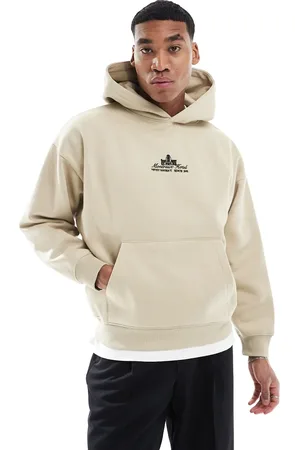 Pull&Bear Beige hættetrøje med 