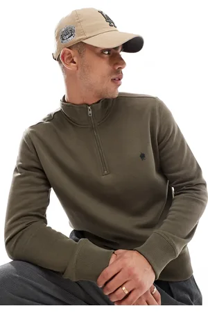 French Connection French Connection - Kakigrøn sweatshirt med halv lynlås