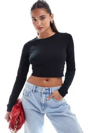 ASOS Tætsiddende cropped langærmet T-shirt
