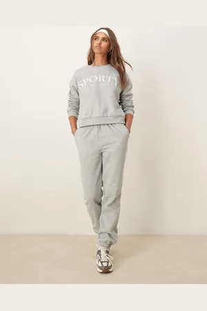 Urban Threads Grå og sporty lounge-joggingbukser