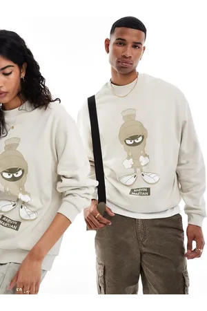 ASOS Unisex - Oversized sweatshirt med Looney Tunes Marvin Marsmand-print-Neutral
