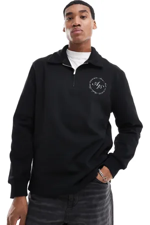 River Island Sweatshirt med kvart lynlås og krave