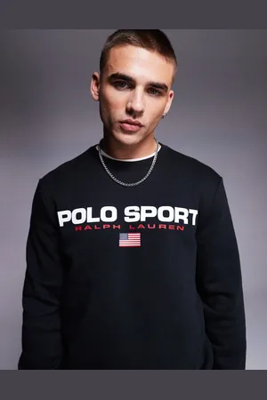 Ralph Lauren Sports Capsule - Sort sweatshirt med rund hals og logo