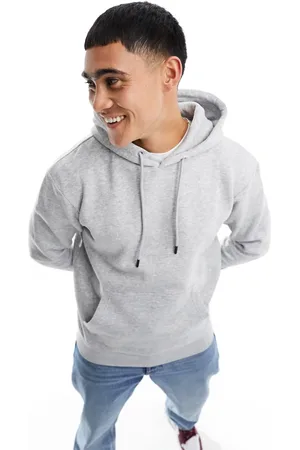 JACK & JONES Lysegrå oversized hættetrøje