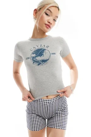 Daisy Street Tætsiddende baby-T-shirt med grafisk vintage-print i -Marineblå