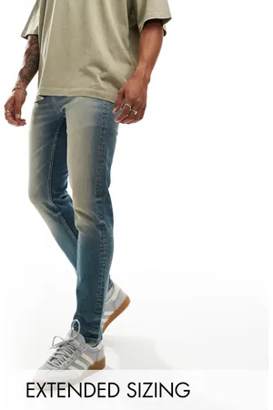 ASOS Blå skinny-jeans med ekstremt tonet finish