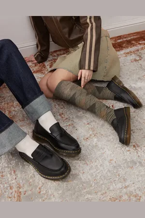 Dr. Martens Penton - Sorte og glatte unisex-loafers