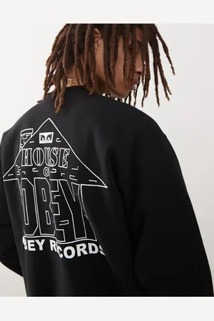 Obey Sweatshirt med "House of Records"-grafik