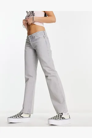 Weekday Arrow - Blå lavtaljede jeans med lige ben