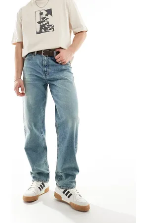 ASOS Jeans med lige ben og stretch i blå mellemvask
