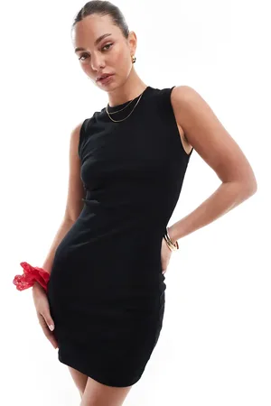 ASOS Ribstrikket og tanktop-minikjole i 90