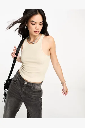 ONLY Ribstrikket tanktop-Neutral