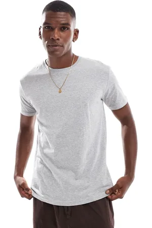 Brave Soul Lysegrå mellemtung T-shirt med korte ærmer