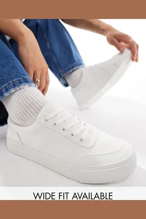 ASOS Hvide sneakers i lærredstof