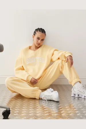 Edikted Girl - sweatshirt med V-hals - Del af sæt-Grå