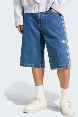 adidas Adicolor Firebird - Mellemblå denimshorts