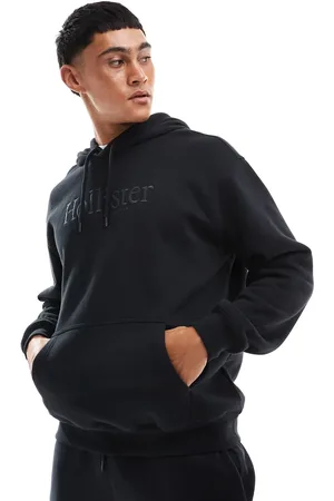 Hollister Sort hættetrøje med college-techlogo - Del af sæt
