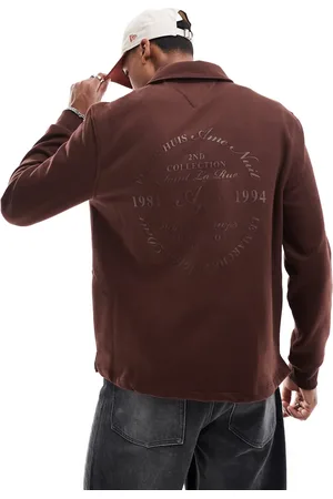 River Island Brun sweatshirt med kvart lynlås og krave