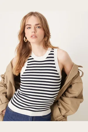 JDY Ribstrikket tanktop med striber