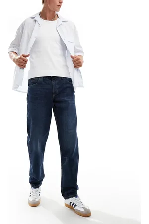 Lee Oscar - Afslappede jeans med tapered pasform i mørk vask-Marineblå
