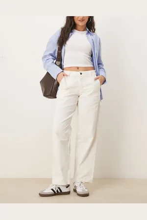 Dickies Duck - Offwhite bukser i kanvas-Hvid