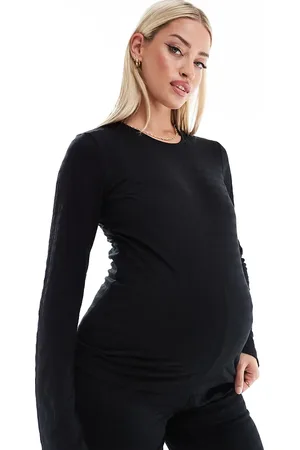Mama;licious Mamalicious - Maternity - top med trompetærmer og tekstur - Del af sæt