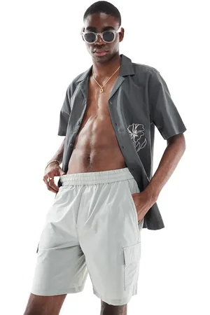 Only & Sons Grå cargoshorts i tech-stof