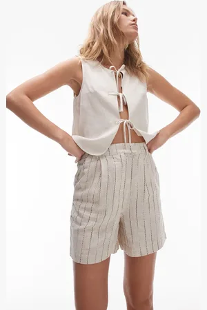 Topshop Drengeshorts i med syningsdetaljer-Hvid