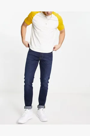 Lee Luke - slim tapered jeans i mørk vintagevask-Marineblå