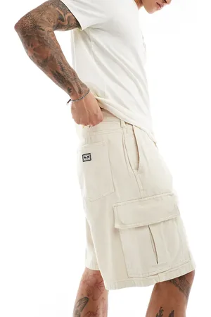 Obey Bigwig - Posede cargoshorts i rå denim