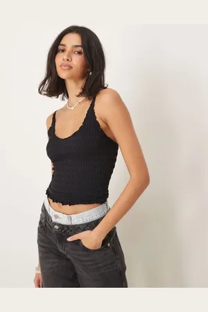 Free People Sømløs tanktop med rynker