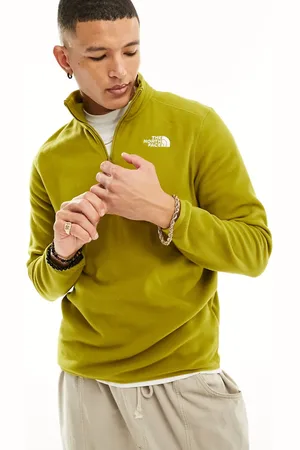 The North Face Glacier 100 - Fleece med 1/4 lynlås i khaki-Grøn