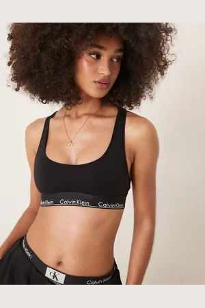 Calvin Klein Modern Cotton - bralette med logobånd i bomuld-Blå