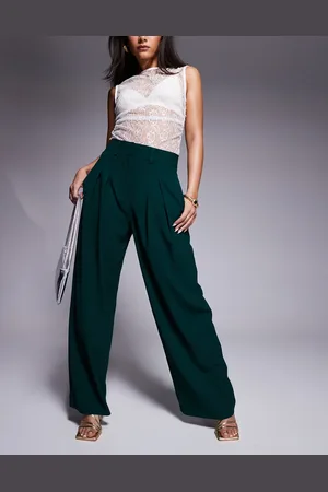 River Island Plisserede bukser med vide ben i