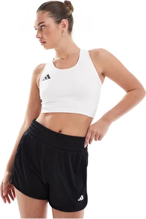 adidas Pacer Essentials - Sorte strikkede shorts med høj talje